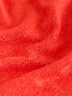 Next Jersey T-Shirt Dress With Linen Red New