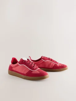 Next Red Lace-Up Trainers Discount