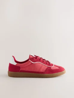 Next Red Lace-Up Trainers Discount