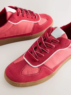 Next Red Lace-Up Trainers Discount