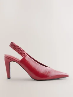 Next Pointed Toe High Cut Slingback Heels Red Best
