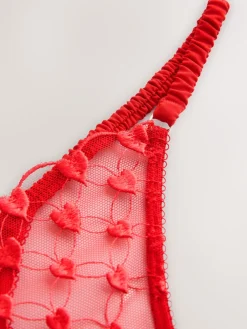 Next Red Premium Swiss Heart Embroidery Thong Online