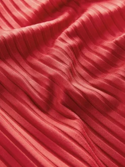 Next Red Rib Plunge Shaping Tummy Control Swimsuit Sale