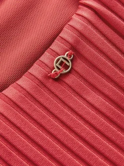 Next Red Rib Plunge Shaping Tummy Control Swimsuit Sale