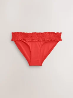 Next Shir High Leg Bikini Bottoms Red Discount