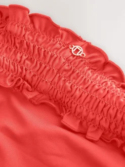 Next Shir High Leg Bikini Bottoms Red Discount