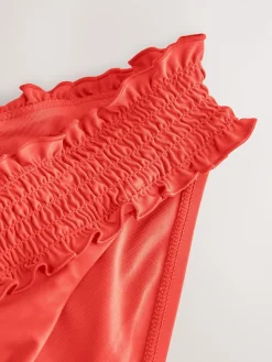 Next Shir High Leg Bikini Bottoms Red Discount