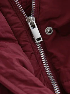 Next Shower Resistant Longline Padded Coat Red Clearance