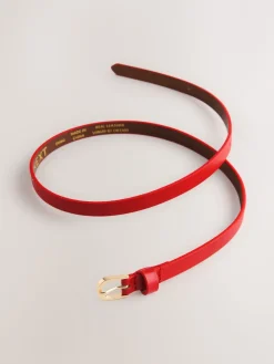 Next Red Skinny Leather Belt Sale