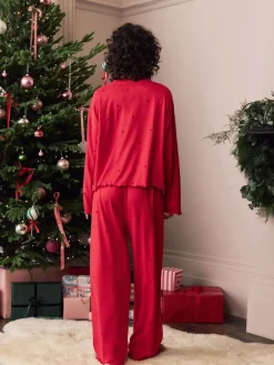 Next Heart Soft Long Sleeve Pyjamas Red Star Best