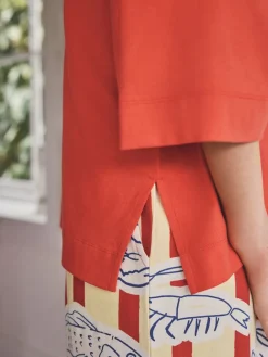 Next Red Stripe Fish Jersey Short Sleeve Pyjamas Discount