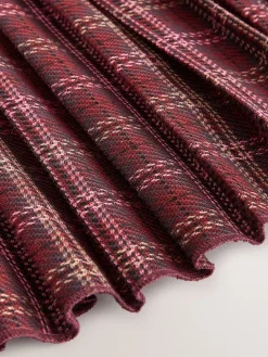 Next Pleated Pull On Mini Skirt Red/Pink Check