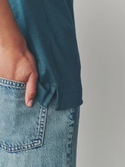 Next Modal Slouch Short Sleeve T-Shirt 3 Pack Red/Teal New