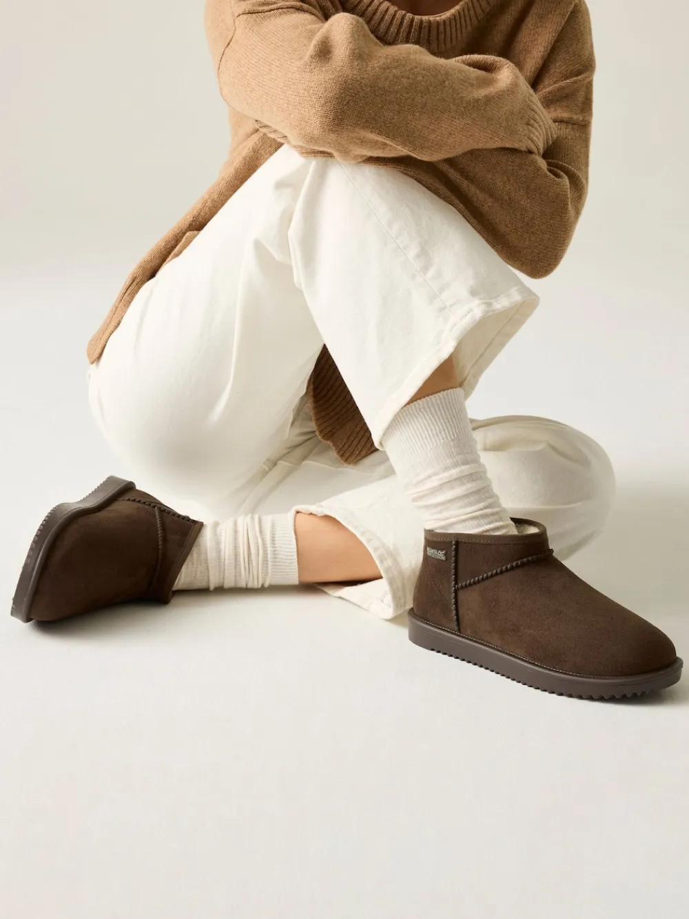 Regatta Adult Risley Short Cosy Lined Waterproof Boots Beige Clearance