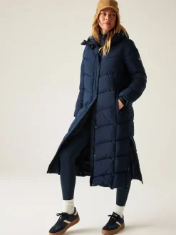 Regatta Blue Eloria Heavyweight Water Repellent Stretch Coat New