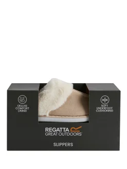 Regatta Brown Tulsy Boxed Cosy Lined Slippers