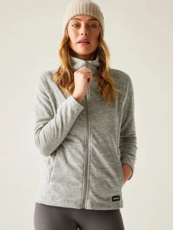 Regatta Mayse Full Zip Marl Fabric Fleece Grey Hot
