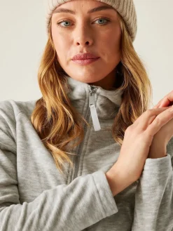 Regatta Mayse Full Zip Marl Fabric Fleece Grey Hot