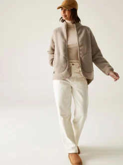 Regatta Frankie Borg Full Zip Fleece Natural Hot