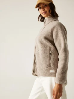 Regatta Frankie Borg Full Zip Fleece Natural Hot