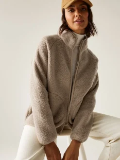 Regatta Frankie Borg Full Zip Fleece Natural Hot