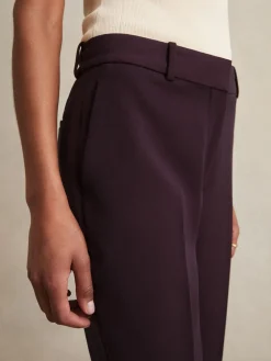 Reiss Gabi Slim-Fit Suit Trousers Berry Sale