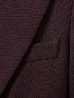 Reiss Gabi Tailored Single Breasted Suit Blazer Berry Best