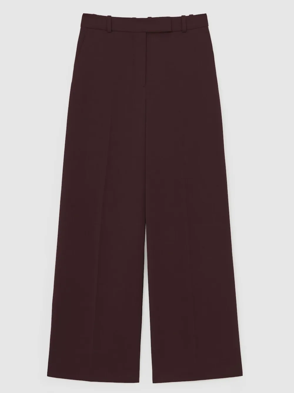 Reiss Gabi Wide-Leg Suit Trousers Berry New
