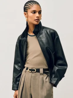 Reiss Bailey Horseshoe Belt Black Best