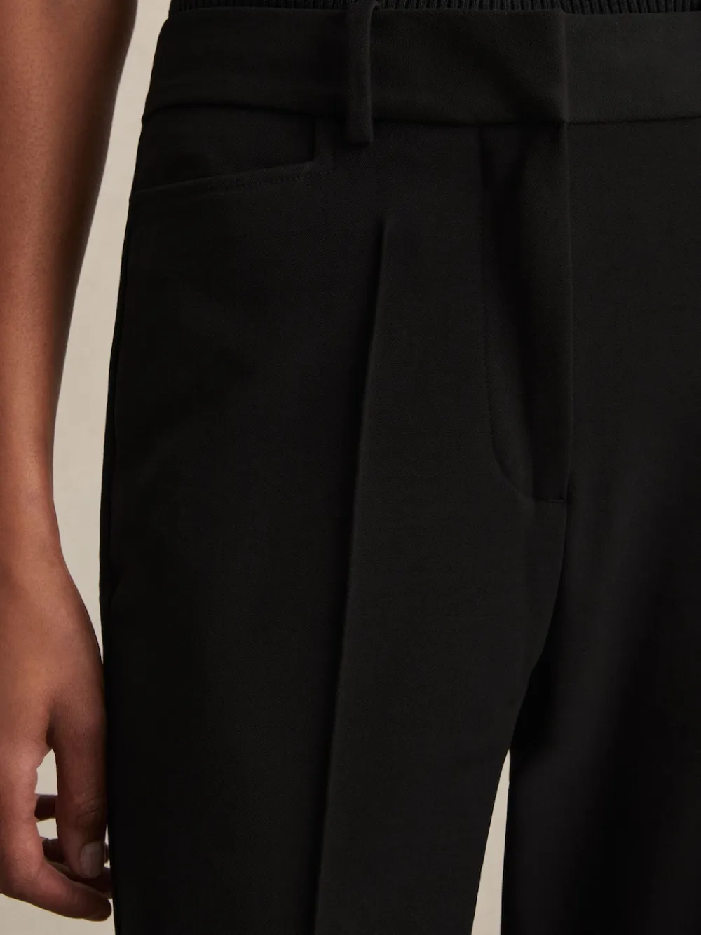 Reiss Gabi Flared Suit Trousers Black