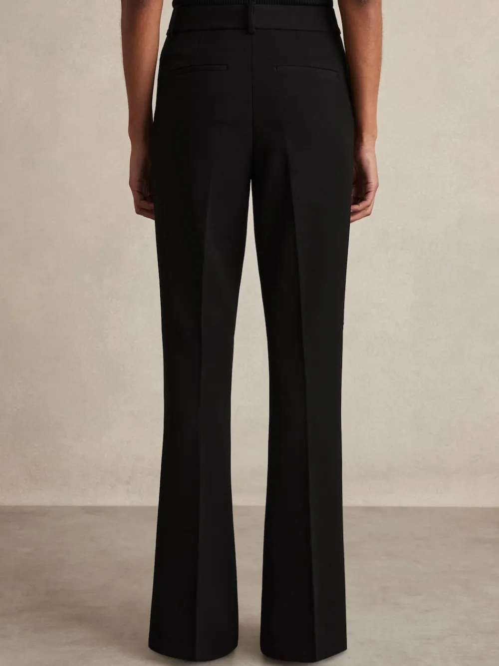 Reiss Gabi Flared Suit Trousers Black