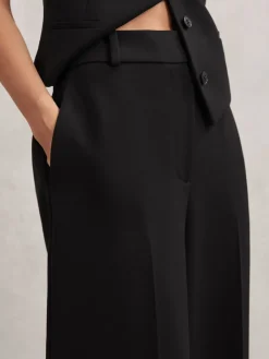 Reiss Gabi Wide-Leg Suit Trousers Black Best