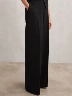 Reiss Gabi Wide-Leg Suit Trousers Black Best