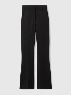Reiss Haisley Wool-Blend Tailored Flared Suit Trousers Black Online