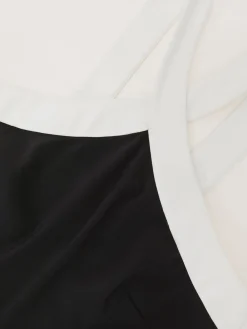 Reiss Black/Cream Cliona Colour-Block Halter Wide-Leg Jumpsuit Sale