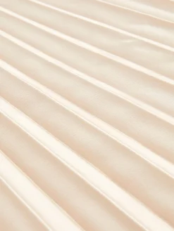 Reiss Seren Pleated Midi Skirt Champagne Neutral New