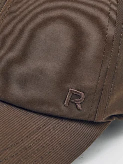 Reiss Nicole Logo-Embroidered Baseball Cap Chocolate New