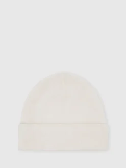 Reiss Alba 100% Cashmere Beanie Cream Hot