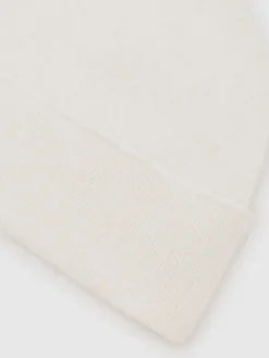 Reiss Alba 100% Cashmere Beanie Cream Hot