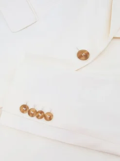 Reiss Cream Malin Petite Single-Breasted Tailored Blazer Outlet