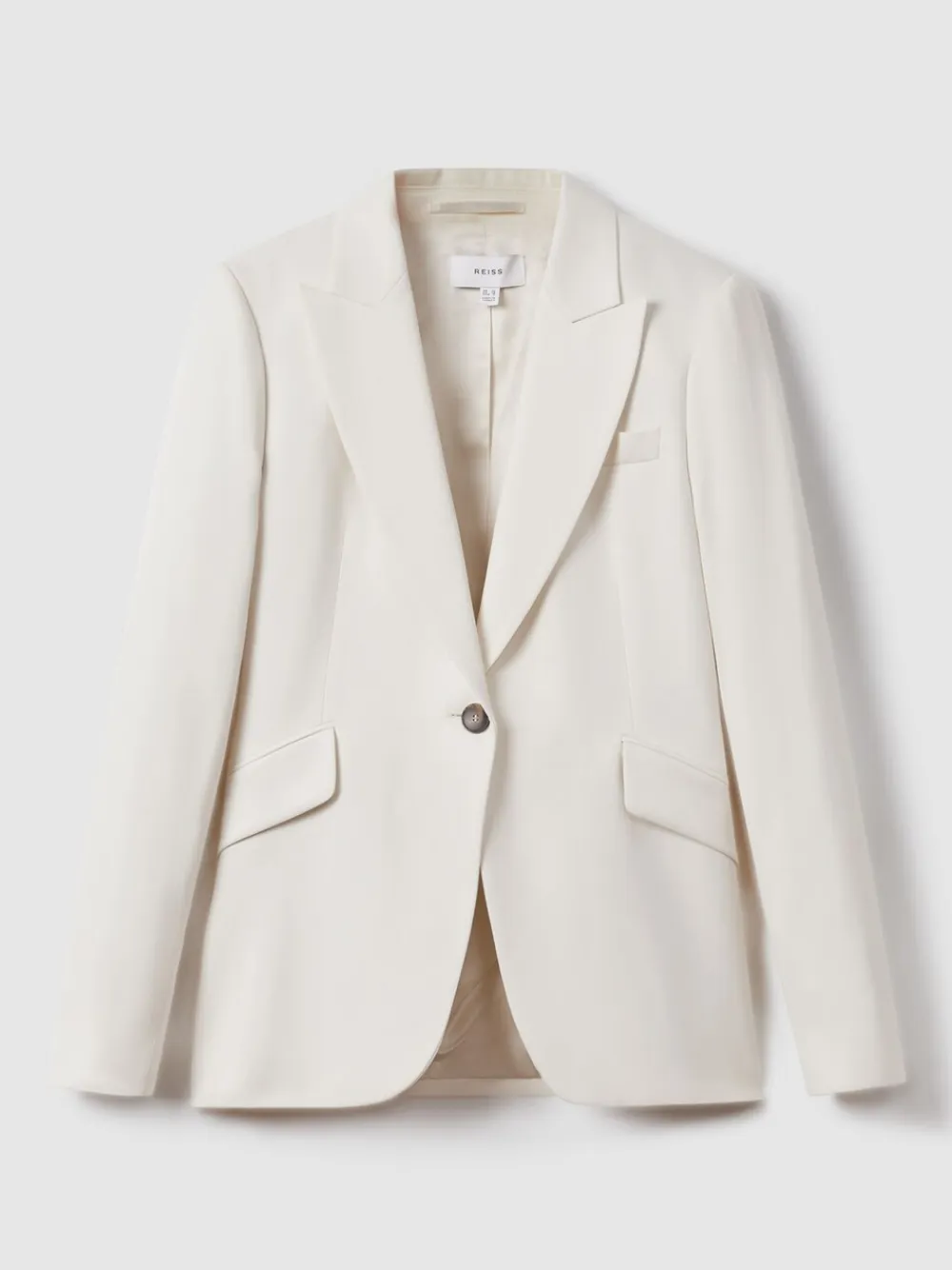Reiss Cream Millie Tailored Single Breasted Suit Blazer