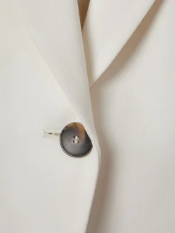 Reiss Cream Millie Tailored Single Breasted Suit Blazer