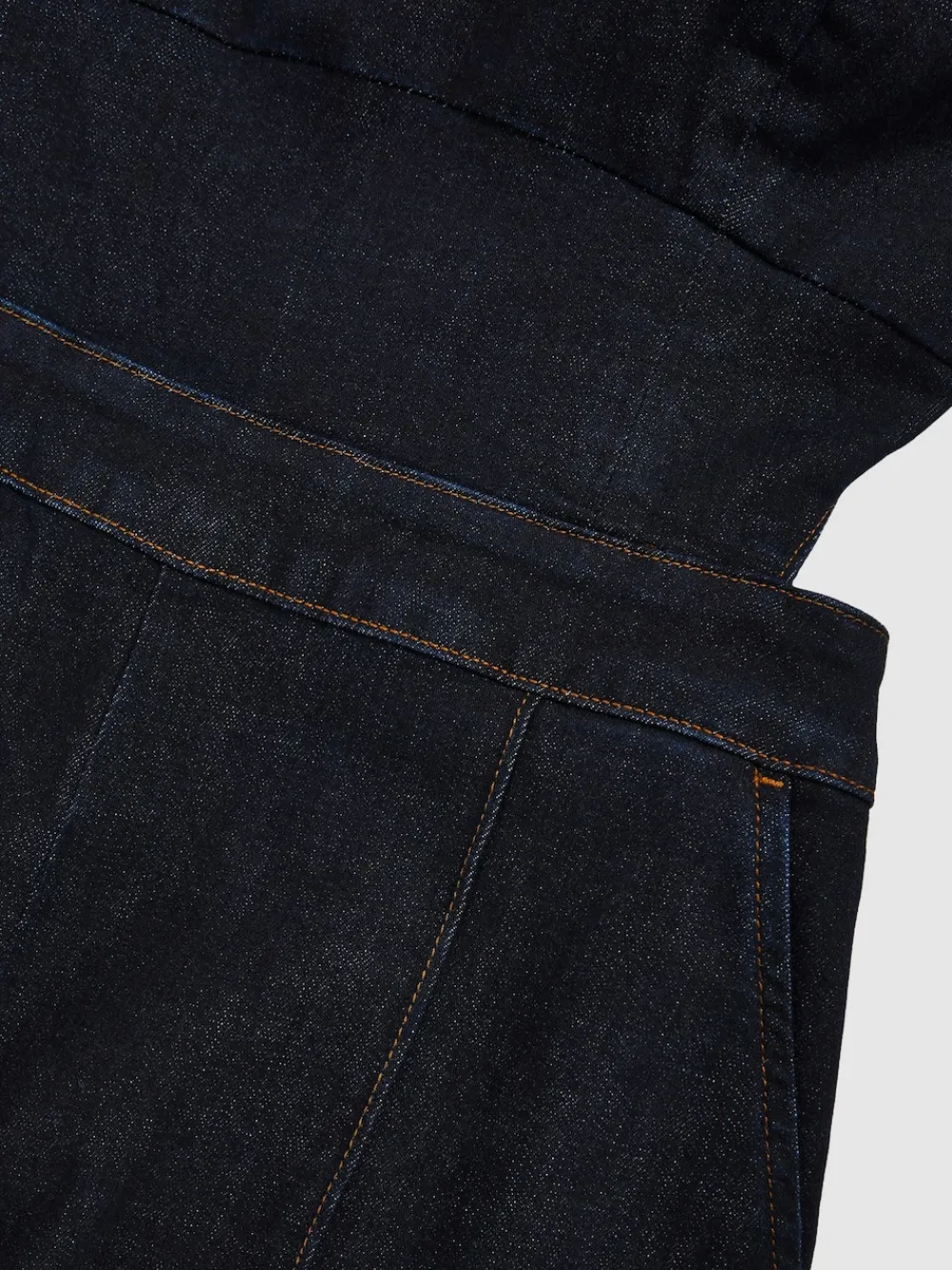 Reiss Dark Blue Dionna Wide-Leg Cut-Out Denim Jumpsuit Best