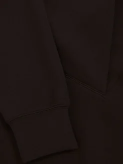 Reiss Annabel Interlock Shawl-Neck Sweatshirt with Modal Dark Chocolate Online