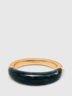 Reiss Gold Salma Tone Scoop Enamel Hinged Bangle Outlet