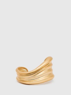 Reiss Gold Tone Florence Fluid Sculpted Cuff Discount