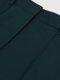 Reiss Green Jade Wool-Blend Wide-Leg Suit Trousers Discount