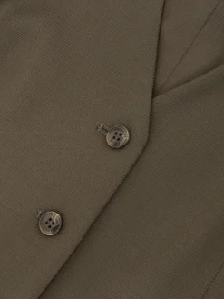 Reiss Green Solene Wool-Blend Tailored Waistcoat Best