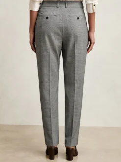 Reiss Grey Brooklyn Check Slim-Fit Suit Trousers Sale