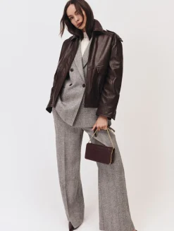 Reiss Grey Darlton Double-Breasted Textured Suit Blazer New